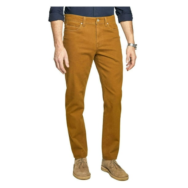 Tko Evolution Apparel Inc Weatherproof Mens Size 36 X 32 Slim Straight Premium 5 Pocket Comfort Stretch Pants Golden Tan Walmart Com