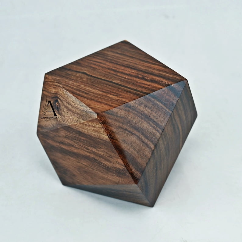 Wooden Keepsakes Urn For Human Or Pet Ashes An Abstract Design | Small Unique Keepsake Urn for your loved ones Decorative Keepsake Mini Urn