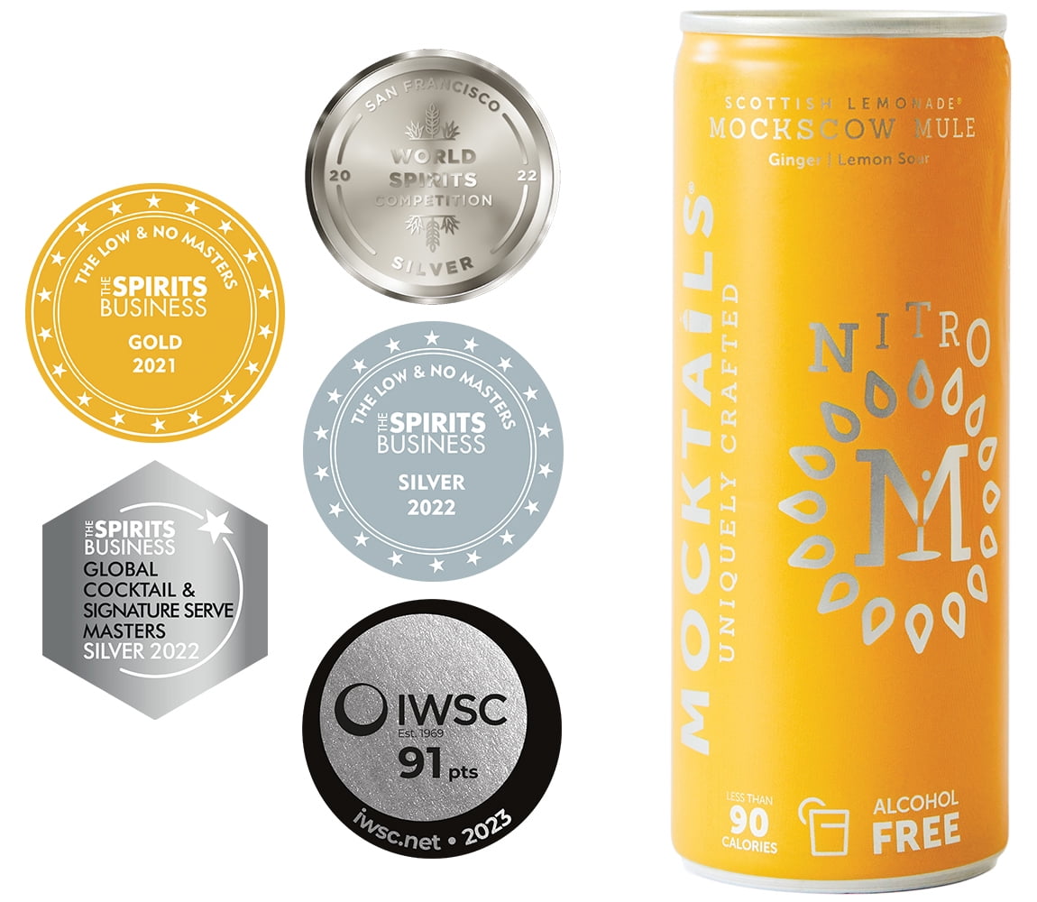 Mocktail Uniquley Crafted Non Alcoholic Scottish Lemonade Mockscow, 6.8 oz, 12 Pack