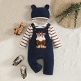 thumbnail image 6 of mgoYE Baby Boy Clothes Long Sleeve Tops Funny Overall Adjustable Suspender Pants Outfit Set 6-12 Months, 6 of 9