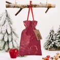 thumbnail image 6 of Fuzoiu Abstract Red Marble Print Christmas Gift Bag,Burlap Gift Bag with Drawstring Closure & Hang Tag,Perfect for Holidays, Birthdays, and Special Occasions-Small, 6 of 7