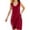 *3-Red, variant on VBVC Women's Sleeveless V-Neck Midi Dress,Summer Elegant Tunic Dress,Ladies Cotton-Linen Dress with Pockets,Brown,S-2XL