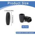 thumbnail image 2 of 100 Sets Breakaway Clasp for Necklaces Plastic Breakaway Clasps Safety Breakaway Clasps Plastic Bead Connectors for Jewelry Making (Black), 2 of 7