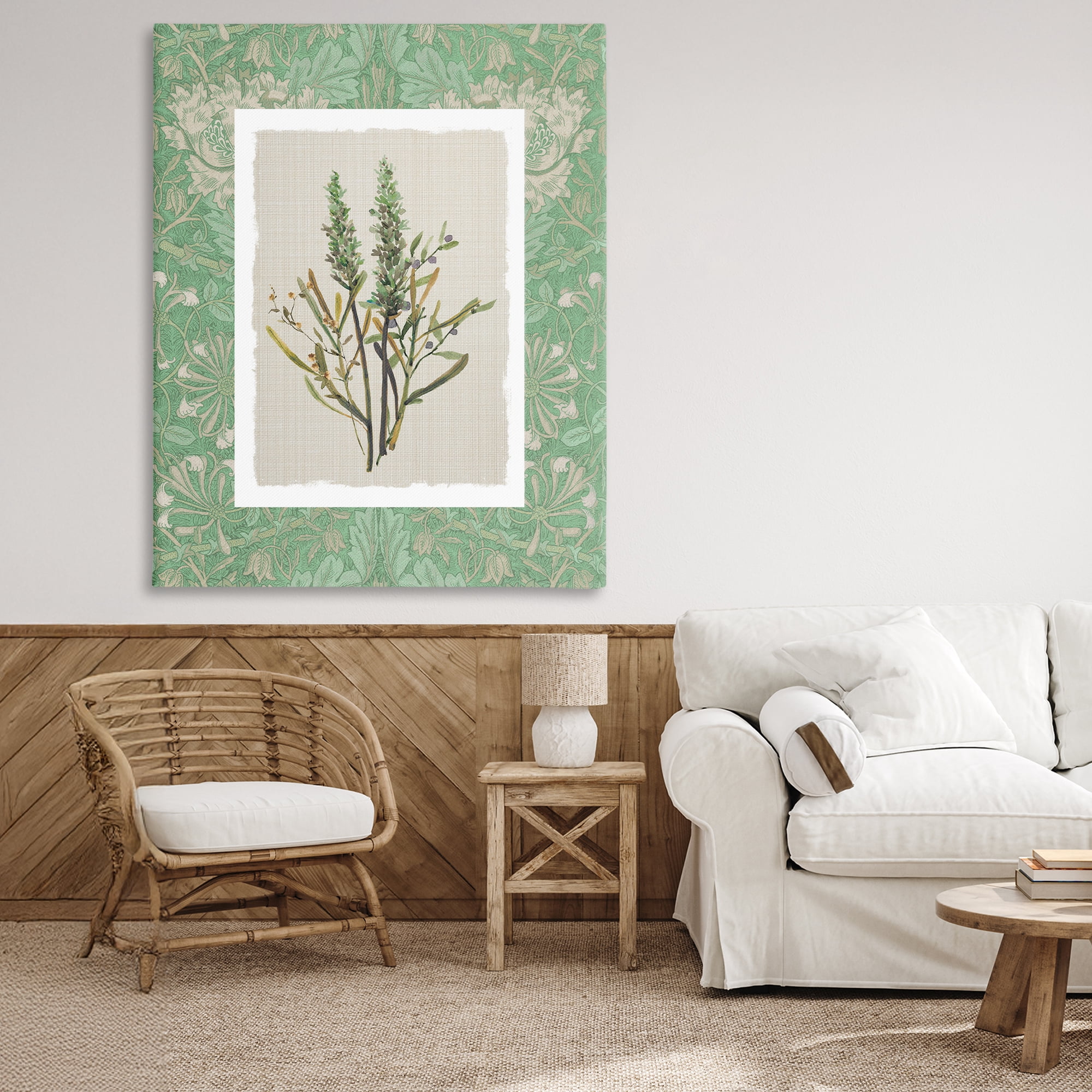 Stupell Industries Antique Foliage in Green Canvas Wall Art, design by Carol Robinson