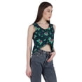 thumbnail image 4 of Moomaya Printed Tassels Crop Top For Womens Summer Button Down Sleeveless Blouse, 4 of 7