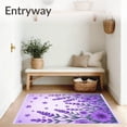 thumbnail image 3 of ODIKA 6'x9' Machine Washable Non-Slip Area Rug, Enchanted Garden Blossoms Whimsical Fantasy Dream High Traffic Rug with Pad, Purple, 532681, 3 of 8