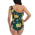 thumbnail image 5 of Honeii Snails And Butterfies for women's one-piece swimsuit featuring a chic one-shoulder design experience elegance and style in the water-X-Large, 5 of 6