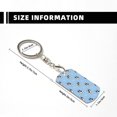 thumbnail image 3 of Uemuo French Bulldog Puppy Pattern Rectangular Metal Keychain - Durable, Stylish, and Personalized Key Ring for Men and Women,Engraved Keychain,Gift Slim Sturdy Keychain, 3 of 7