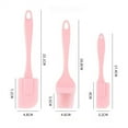 thumbnail image 3 of Silicone Spatula Set, DIY Bread Cake Butter Cream Scraper, Baking Mixing Tools Kitchen Gadgets, Pink, 3 of 4