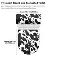 thumbnail image 7 of HELLHERO Cow Print Toilet Lid Cover Set, Dustproof Elastic Fabric Bathroom Seat Covers, 17"x21", 7 of 7