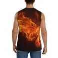 thumbnail image 4 of Balery Fiery Orange Flames Energy Camisetas sin mangas para hombre, absorbe la humedad y protege contra el mal olor.-Medium, 4 of 7