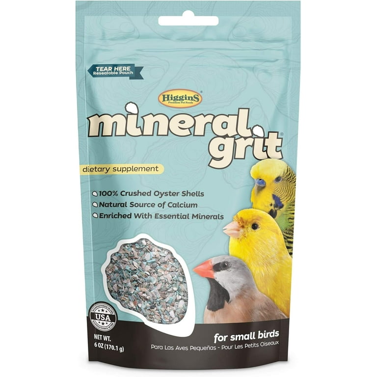 Higgins Mineral Grit Small Birds 6 oz. Calcium Canaries Finches