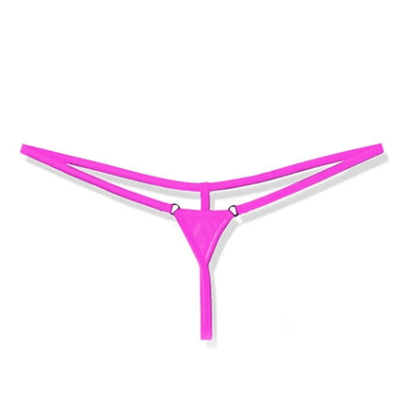 hoksml Women's Low-Rise Cheeky T-Back Thong - Solid Color Micro Mini Briefs Lingerie