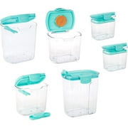 Progressive ProKeeper Baker's Airtight Kitchen Storage Canister Container Set for Flour, Sugar & More, Keeps Ingredients Fresh, with Accessories (Turquoise)