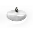 thumbnail image 4 of Rosaria Oval Ceramic Wall Mount Bathroom Sink in Glossy White, 4 of 11