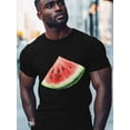 thumbnail image 2 of Watermelon Men's T Shirts T-Shirt for Men Crew Neck Tees Cotton Tops, Black, S, 2 of 7
