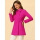 thumbnail image 3 of Abrigo Largo De Invierno Con Cuello Peter Pan Y Doble Botonadura Para Mujer Rosa caliente XS, 3 of 7