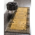thumbnail image 2 of Unique Loom Barista Botanical Border Area Rug 2' 2 x 6' Runner Beige/Gray, 2 of 10