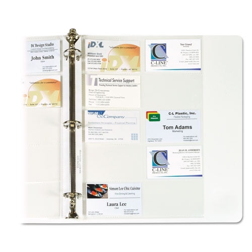 Business Card Binder Pages, For 2 x 3.5 Cards, Clear, 20 Cards/Sheet, 10 Sheets/Pack Business Card Binder Pages, For 2 x 3.5 Cards, Clear, 20 Cards/Sheet, 10 Sheets/Pack