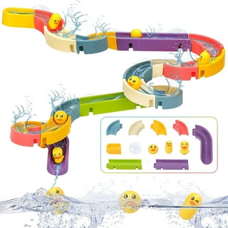 52 PCS Duck Slide Bath Toys for Kids Ages 4-8, Wall Track Building Set for  5-7 Years Old, Fun DIY Kit Birthday Gift for Toddler Boys & Girls