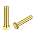thumbnail image 1 of Unique Bargains Brass Hex Bolts, 1/2-13x2-1/4' 2 Pack Fully Thread Grade 4.8 Machine Screws, 1 of 4