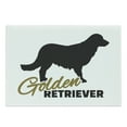 thumbnail image 1 of Golden Retriever Cutting Board, Purebred Dog Black Silhouette with Hand Written Style Inscription, Decorative Tempered Glass Cutting and Serving Board, Large Size, Sepia Black White, by Ambesonne, 1 of 1