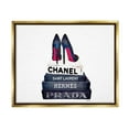 thumbnail image 4 of Stupell Industries Glam Fashion Book Set BW Stud Pump Heels Metallic Gold Framed Floating Canvas Wall Art, 24x30, by Amanda Greenwood, 4 of 5