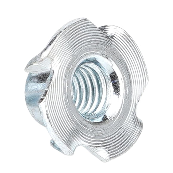 WIFKLSIIPG 1/4 20,3/8 16,5/16 18 T Nut (100 Pack) ZincPlated CarbonSteel TNut 3/8 7/16 3/8 Barrel Length 4 Pronged Tee BlindNuts Threaded Inserts for Wood Rock Climbing Hold