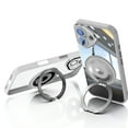 thumbnail image 3 of Compatible with iPhone 16 Case, [Military Grade Drop Tested][Camera Lens Protection][Built in Kickstand] Translucent Tempered Glass Slim Back Soft Edge Magnetic Cover,Gray, 3 of 8
