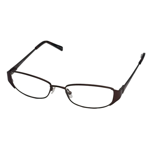 Jones New York Womens Metal Rectangle Eyewear Frame, J472 Brown 52mm