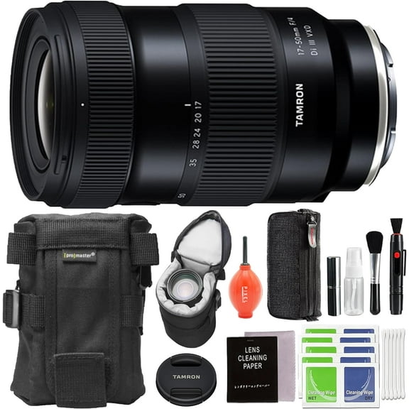 Tamron 17-50mm f/4 Di III VXD Lens with Advanced Accessories & Travel Bundle | AFA068S-700 | Tamron 17-50mm for Sony E