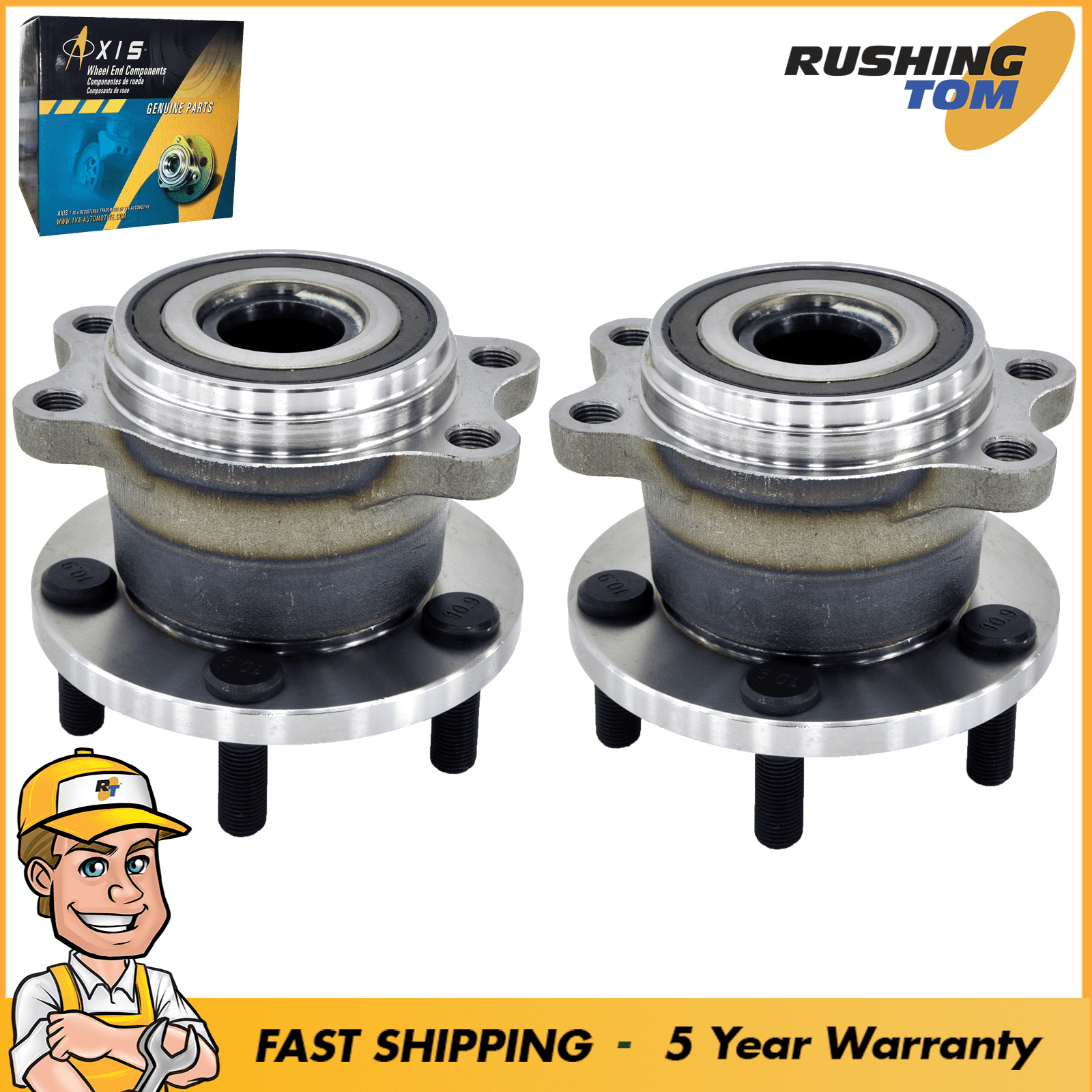 2 Rear Wheel Hub Bearing Assembly for 2005 Subaru Legacy Outback 5 Bolt
