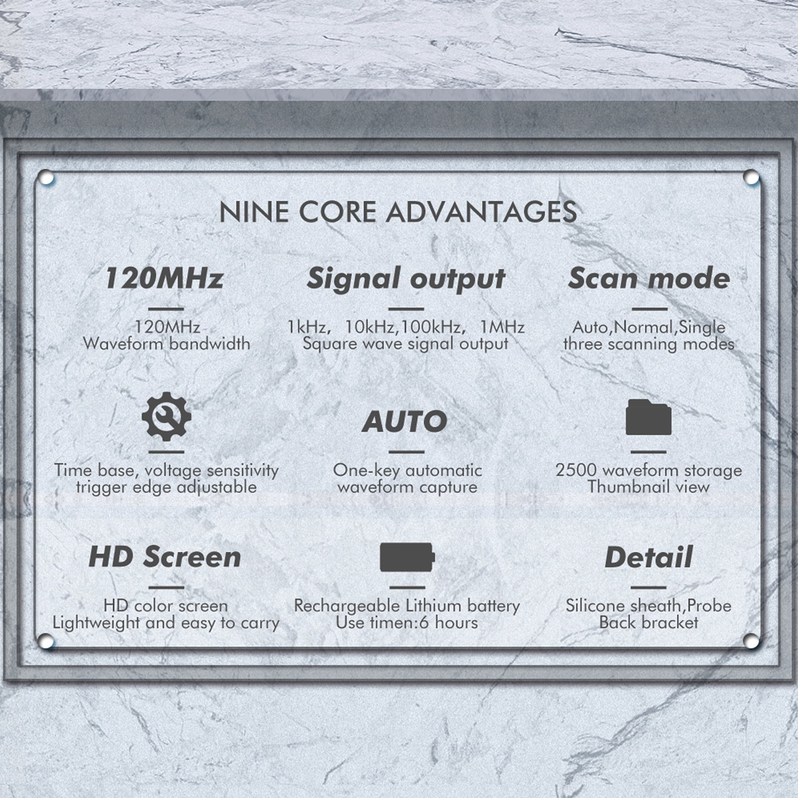 Oscilloscope,4 Pouces Tft Color Inch Tft 320x240 Definition 320x240 Screen 2.4 Inch 120mhz 500msa/s 2 4 Rate 320x240 Les Tft 4 Ds0120m 320x240 Professional Tool 500msa/s Rate Definition 2.4
