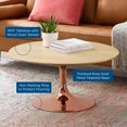 thumbnail image 5 of Modway Lippa 36" Wood Coffee Table in Rose Natural, 5 of 7