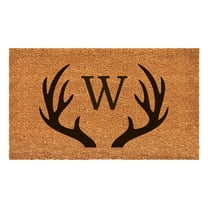 Antler Monogram Doormat, 30" x 48" (Letter W)