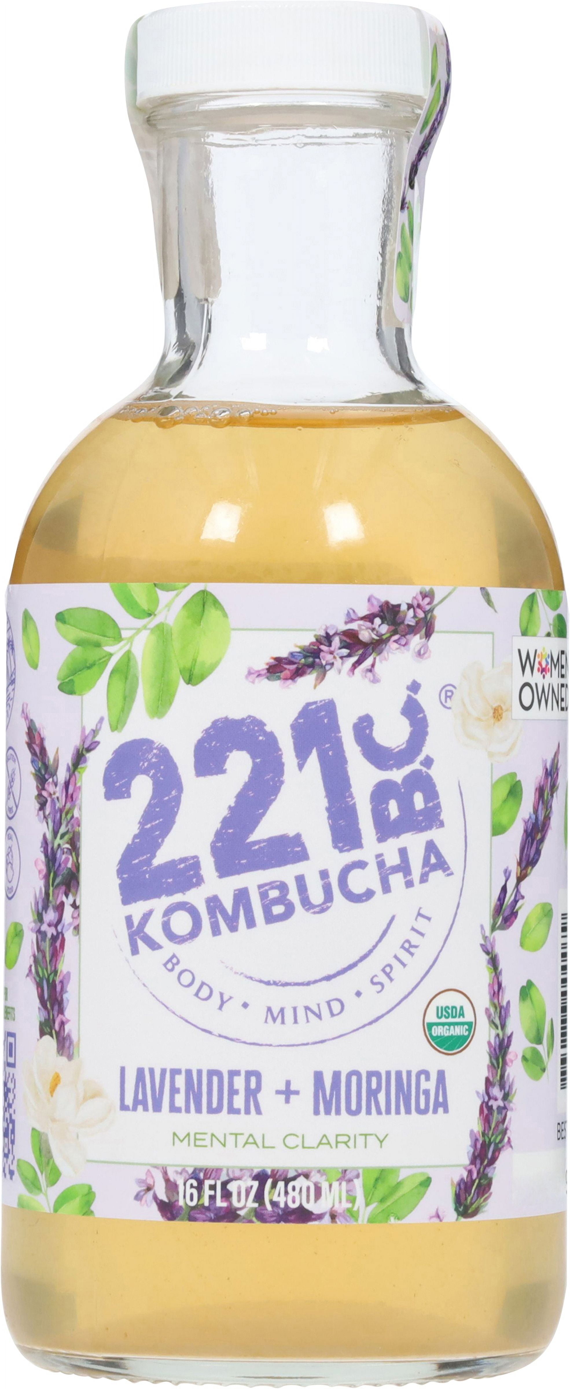 221Bc Kombucha - Kombucha Moringa Lavendar, 16oz | Pack of 6