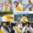 thumbnail image 5 of Orange Grey White Cooling Blanket,Lightweight Breathable Summer Throw Blanket with Double Sided Cold Effect,Farmhouse Ombre Color Modern Simple Picnic Blankets Bed Sheet for Hot Sleepers 40"x60", 5 of 8