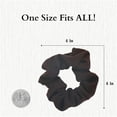 thumbnail image 5 of Motique Accessories Set of 2 Solid Hair Scrunchies for Adult Women (Dark Brown), 5 of 6