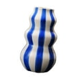thumbnail image 4 of CoudarTitie Painted Striped Ceramic Vase Flower Arrangement Craft Decorative Minimalist Home Blue, 4 of 9