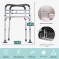 thumbnail image 4 of Rieles de seguridad para inodoros Lianjindun, marco ajustable, 136 kg, 4 of 6