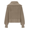 thumbnail image 5 of HAiming Womens Sweaters Fall Trendy Half Zip Sweater Casual Long Sleeve Lapel V Neck Ribbed Knit Pullover Jumper Tops, 5 of 5