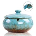 thumbnail image 2 of Ceramic Ashtray With Lids, Windproof, Cigarette Ashtray Compatible With Indoor Or Outdoor Useash Holder Compatible With Smokers,desktop Smoking Ash Tr, 2 of 5