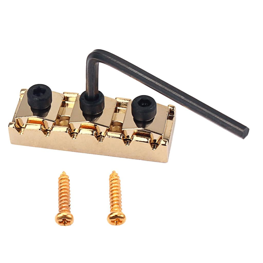 Gold Plating Guitar Locking Nut String Lock for Guitar W/ Allen Wrench