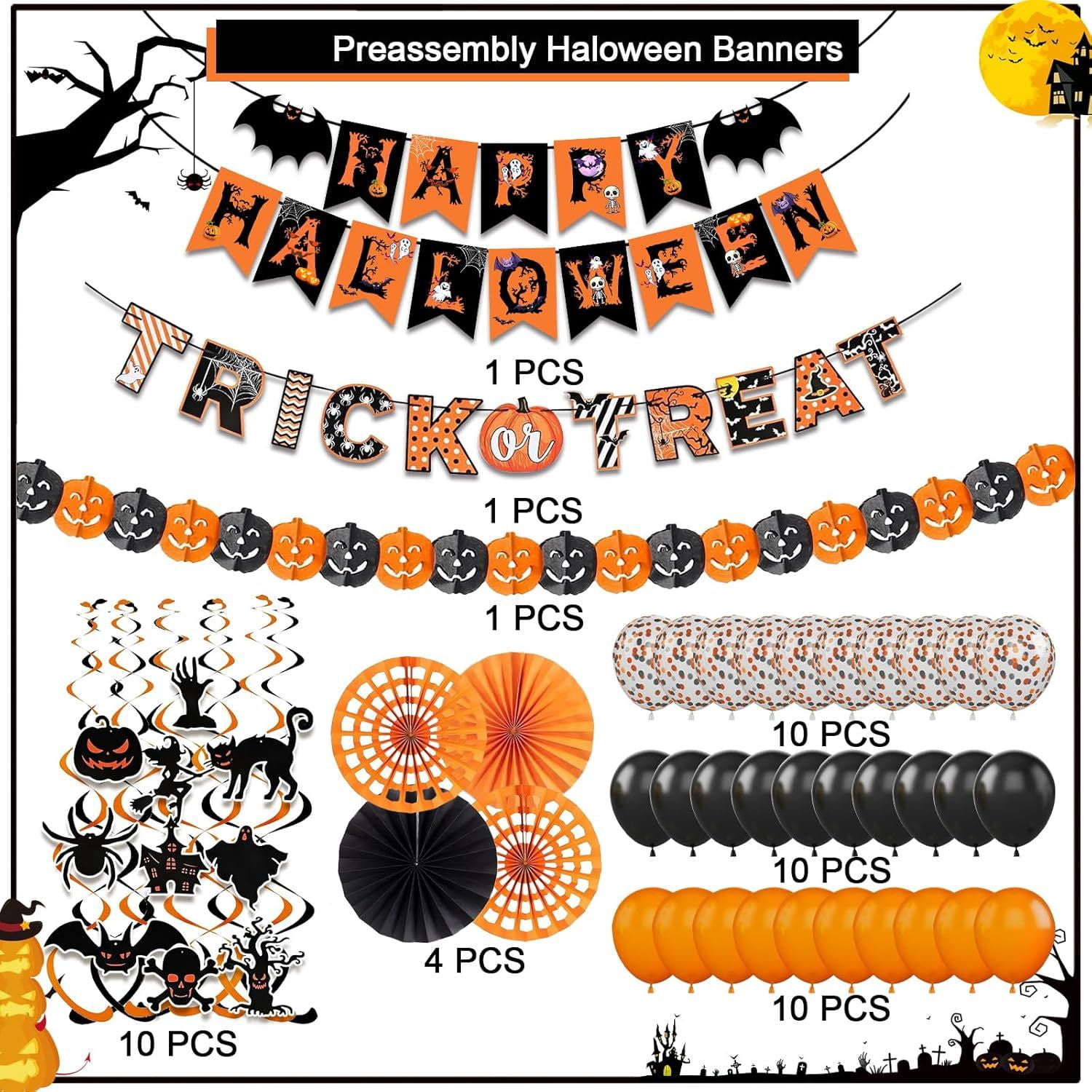 Halloween Banner Paper for Party Decorations
