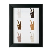 Crystal Art Gallery 6 Peace Hand Sign Art, 6.5"x8.5"