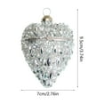 thumbnail image 3 of Glitter Heart Ornament,Mercury Glass Heart Christmas Ornaments – Fillable Vintage Hanging Valentine'S Day Decorations For Surprise Favors, Gifts, Tree Decor– Elegant Valentine'S Day Holiday Keepsake, 3 of 8