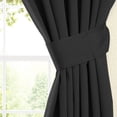 thumbnail image 2 of Blazing Needles Twill Curtain Panels in Black (Set of 2), 2 of 2