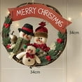 thumbnail image 2 of Christmas Decoration Rattan Circle With Fabric Doll Handmade Decor, 2 of 5
