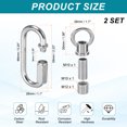 thumbnail image 2 of 2 Pack M10 Lifting Eye Nut Kit, Bolt Screw Ring, 132 lbs Chrome Color, 2 of 7