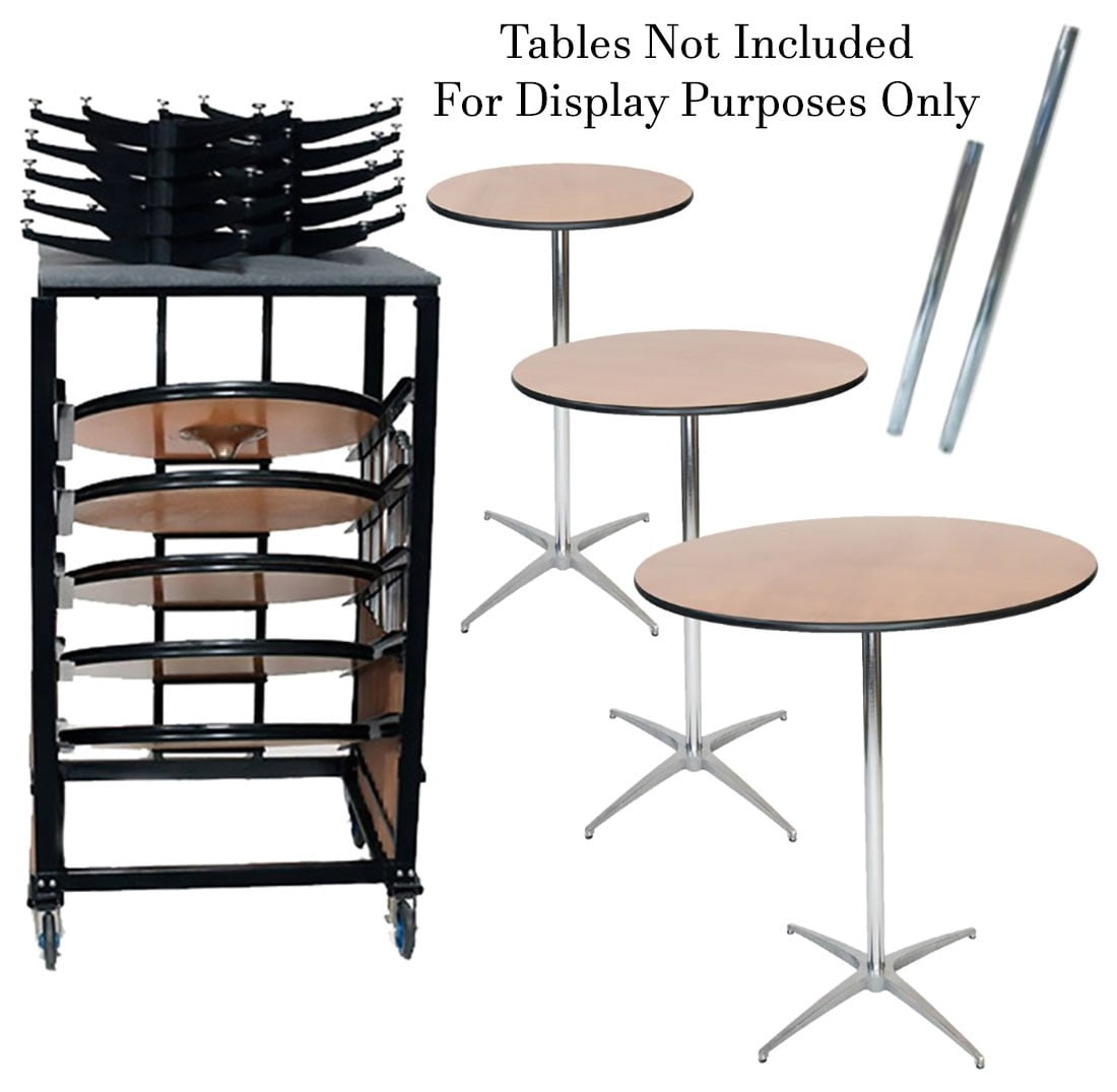 Heavy Duty Steel Moving Cart for 30" Bistro / Cocktail Tables